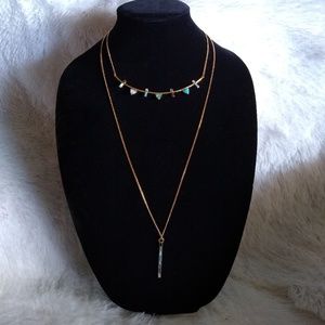 Crystal Detail Hi-lo Necklace
